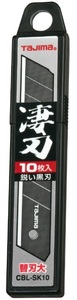 ゆうパケ可 タジマ 替刃大 凄刃黒10枚入(L型) CBL-SK10 電設用 TJMデザイン TAJIMA 019387 。