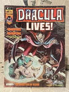 ☆1970年代/マーベル/ホラーコミックマガジン/即決ビンテージUSA/モンスター/Dracula Lives!(1974/#4) BK-160