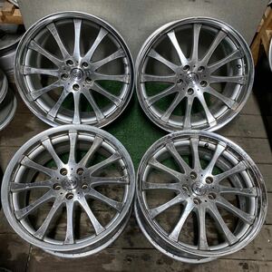 WORKホイール 19インチ 19×9.5JJ OFF;+43 PCD;114.3-5H ハブ径;約72mm 傷あり、錆びあり、センターキャップ違うメーカー 4本