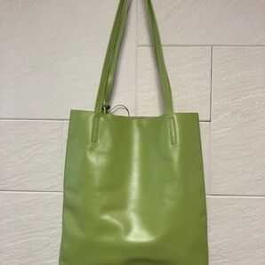 鶯色トートバッグ/未使用/皮革