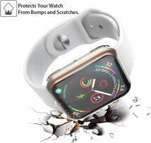 アップルウォッチ Series3 カバー ゴールド 42mm Series2 ケース Case Silver TPU素材 滑らか 新品 軽量 耐衝撃 全面保護_画像4