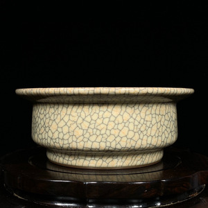 ▽鴻▽ 宋 哥窯 冰裂紋 折沿筆洗 古陶瓷品 置物 古賞物 中国古玩 中国古美術