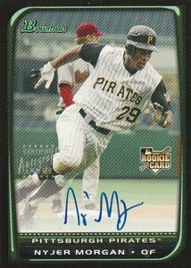 2008 BOWMAN Nyjer Morgan RC Auto 元横浜DeNA ベイスターズ 来日外国人 ナイジャー・モーガン直筆サインカード