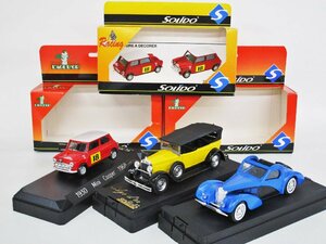 SOLIDO 1/43 ミニクーパー フィアット等 ミニカー3点おまとめ【D】cht102606