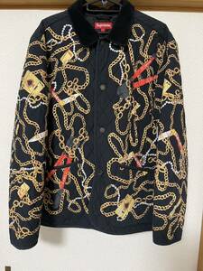 SUPREME シュプリーム 20AW Chains Quilted Jacket チェーン キルティングジャケット ブラック Size L【中古】 