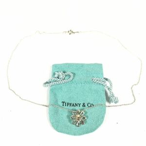 Красивые товары [Tiffany] Real Tiffany &amp; Co. Ожерелье Daisy Silver 925 Общая длина 42 см. Топ 1,5 см женской спасательную сумку с сумкой с мешками 370 иен