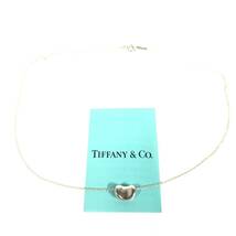 美品【ティファニー】本物 TIFFANY&Co. ネックレス ビーン シルバー925 全長41cm トップ幅1cm 女性用 レディース アクセサリー 送料370円_画像1