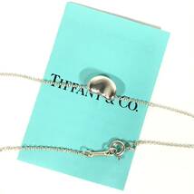 美品【ティファニー】本物 TIFFANY&Co. ネックレス ビーン シルバー925 全長41cm トップ幅1cm 女性用 レディース アクセサリー 送料370円_画像4