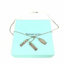 【ティファニー】本物 TIFFANY&Co. ネックレス 1837 トリプル バー エレメント シルバー925 全長41cm トップ幅1cm レディース 箱 送料520円_画像1