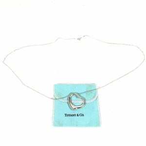 【ティファニー】本物 TIFFANY&Co. ネックレス オープンハート ビッグサイズ トップ幅3.5cm ロングネックレス メンズ レディース 送料370円