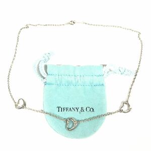 【ティファニー】本物 TIFFANY&Co. ネックレス トリプル オープンハート シルバー925 全長40cm トップ幅1cm レディース 保存袋 送料370円