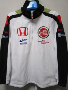 レア！F-1 HONDA RACING TEAM LUCKY STRIKEフリースジャケット・L（B・A・R HONDA支給品非売品ホンダレーシングチームブルゾンジャンパー）