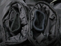 防寒！ALPHA INDUSTRIES N-3Bジャケット・L・黒／ブラック（アルファインダストリーズ中綿入りミリタリーフーディージャケットハーフコート_画像5