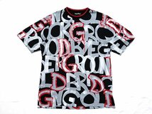 美品 DOLCE & GABBANA ドルガバ グラフィティ ロゴペイント柄 Tシャツ G8JT0T HH7EX ブラック×グレー×レッド メンズ 50 カットソー_画像1