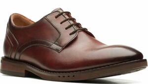 送料無料 Clarks 28.5cm 軽量感 ブラウン プレーン レースアップ ビジネス ブーツ レザー スーツ オフィス ランニング ブーツ JJJ199