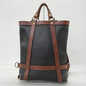 HERZ rucksack tote bag L size regular price 55000 jpy 2way bag leather leather R-22 rucksack * Day Pack black Brown hell tsu3-0920G 222875