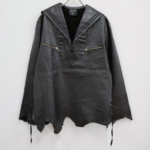 Jean Paul Gaultier HOMME レザーセーラーカラープルオーバージャケット アーカイブ品 90s 90年代 ジャンポールゴルチエ 3-0924T F93063