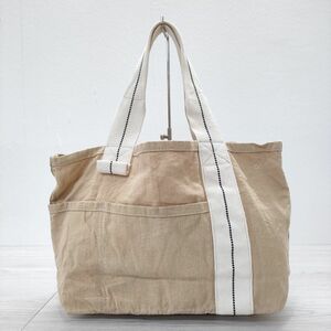 45R/45rpm 麻世妙ダックコーティングBAG 小 定価29700円 トートバッグ ベージュ フォーティーファイブアールピーエム 3-1002G 223035