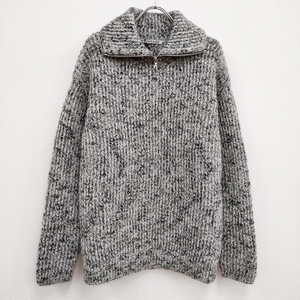 AURALEE 新品 WOOL BABY ALPACA MIX RIB KINT ZIP TURTLE 定価52800円 3 ニット 22AW ホワイト ブラック オーラリー 3-1002T F92164