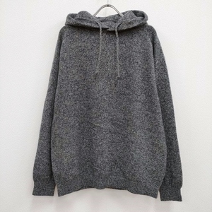 BATONER 新品 FLEECE WOOL PULL PARKER フリースウールプルパーカーニット BN-22FM-042 定価35200円 グレー バトナー 3-1005T F92494