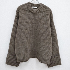 KANAKO SAKAI Crew neck sweater 定価63800円 サイドスリット ニット 22AW ブラウン カナコサカイ 3-1010T 224096