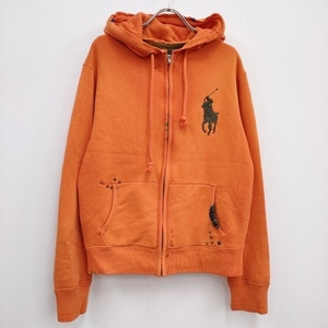 POLO RALPH LAUREN フルジップパーカー TALONジップ 裏地サーマル 加工 サイズM パーカー オレンジ ポロラルフローレン 3-1013T F92013