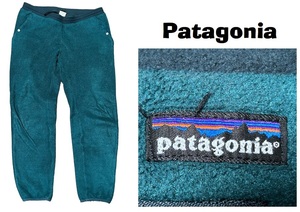 希少USA製パタゴニアPatagonia★雪無しタグ・フリースパンツ★TEAL★S