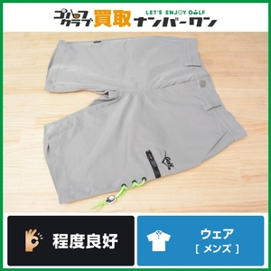 【程度良好 人気ブランド】RUSSELUNO ラッセルノ メンズ SIDE POCKET STANDARD ハーフパンツ グレー サイズ6（Lサイズ相当） ゴルフウェア