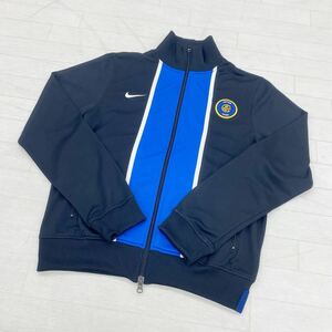 1187☆ NIKE ナイキ トップス ジャージ サッカー インテル フルジップ スポーツ カジュアル メンズ S ブラック ブルー