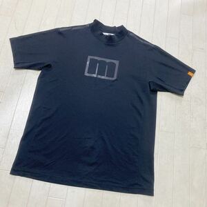 3681☆ MUNSINGWEAR マンシングウェア トップス カットソー 半袖Tシャツ ハイネック メンズ L ブラック