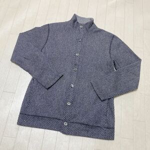 3681☆ KATHARINE HAMNETT LONDON キャサリンハムネット ニット カーディガン メンズ L グレー