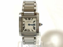 ◎Cartier カルティエ 腕時計タンクフランセーズ 2384 クォーツ 文字盤アイボリー系 レディース 稼働品 現状品◎_画像1