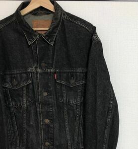 希少 先染め ブラック 90s ユーロ リーバイス EURO LEVI'S 70503 黒 デニム ジャケット M ビンテージ 70505 506 507 501 505 パンツ USA製