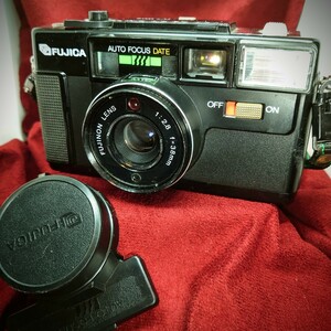 A15【フラッシュ/シャッターOK】FUJICA AUTO-7 DATE コンパクト フィルムカメラ フジカ オート7 F:2.8 38mm 昭和レトロ オートフォーカス