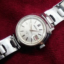 A66【動作品】機械 手巻き SEIKO 21石 2118-0260 レディース腕時計 セイコー シルバー×銀文字盤 デイト 昭和レトロ_画像1