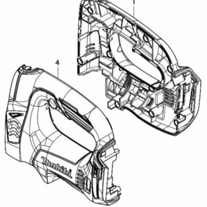 マキタ makita 18V 充電式 ジグソー JV182DRG 用 ハウジングセット 品 187705-0 補給 破損 修理 部品 パーツ 切断 木工 大工の画像1