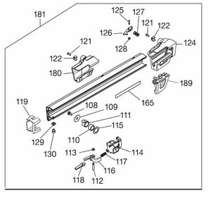 MAX マックス ピン打機 ガスネイラ GS-738C2用 マガジンラベルASSY 38LT No.181 パーツ 部品 コンクリート コンクリ 釘打ち機 釘打機