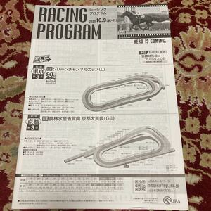 JRA Racing Program 2023.10.9( festival * month ) Kyoto large ..GⅡ), green channel cup (L)