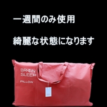 【使用頻度少】 BRAIN SLEEP PILLOW STANDARD ブレインスリープピロースタンダード ピローカバー付 リニューアル前モデル 定価33000円_画像3