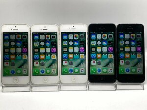 【中古・ジャンク】まとめ売り5台 液晶画面浮き 他 Apple iPhone5 au NW利用制限〇 本体 A-71185