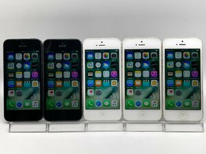 【中古・ジャンク】まとめ売り5台 液晶画面浮き 他 Apple iPhone5 SoftBank NW利用制限〇 本体 A-29298