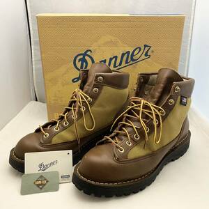 良品 DANNER LIGHT ダナーライト 30420 ブーツ US8（26㎝）ブラウン×カーキ レザー ゴアテックス ビブラムソール