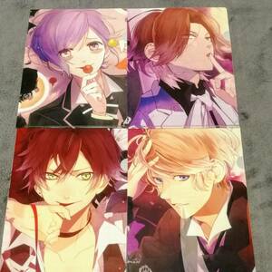 ☆クリアファイル☆ DIABOLIK LOVERS ディアラバ ミニクリアファイル 4枚セット　逆巻アヤト　逆巻カナト　逆巻ライト　逆巻シュウ / ga29