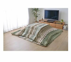 x-22*ikehiko kotatsu futon rectangle Linus .. set green approximately 190×240cm. what . pattern #5996739