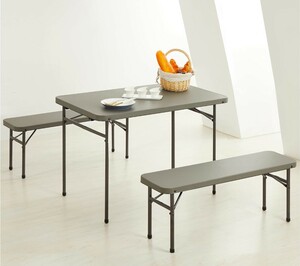 E-15@maarharcing складной стол для пикника со скамейкой 3-часовой набор сидений для складного стола на открытом воздухе 40-дюймовый серый