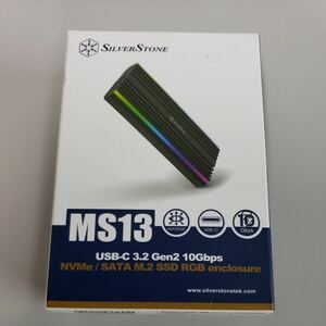 508y0905★silverstone USB-C 3.2 Gen2 G 10Gbps NVMe/SATA M.2 SSD RGBエンクロージャ SST-MS13