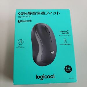 507y1402★ロジクール 静音 ワイヤレスマウス M240GR Silent Bluetooth マウス グラファイト 無線 ワイヤレス 小型 左右対称 M240