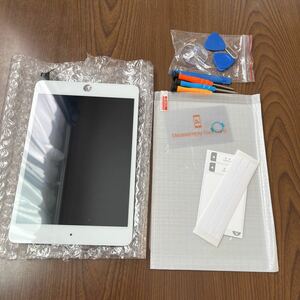 510a1225☆ for iPad mini 4 A1530,A1538フロントパネル 液晶パネル 修理用交換用LCD修理工具付き、画面保護フィルム付属