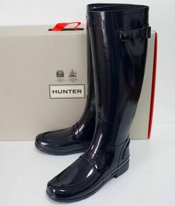 定価22000 新品 本物 HUNTER 靴 ブーツ リファインド ペニー ローファー トール WFT1006RGL ハンター JP24 UK5 US7 EU38 No.186~190