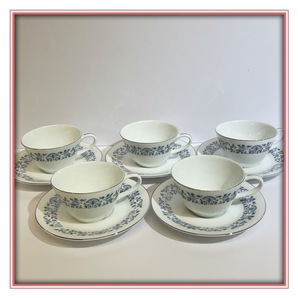 ノリタケ/Noritake●カップ＆ソーサー 5客セット●未使用・保管品の画像1